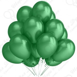Воздушный шар 30 см. зеленый металлик