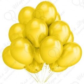 Воздушный шар желтый, металлик, 30 см.