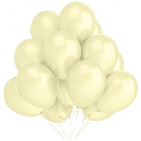 Воздушный шар Светло-желтый, перламутр, 30 см.