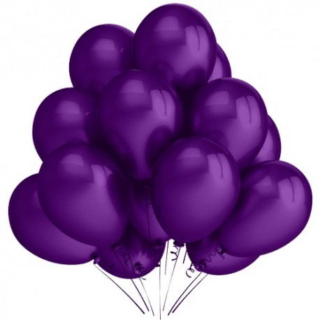 Воздушный шар фиолетовый, металлик, 30 см.