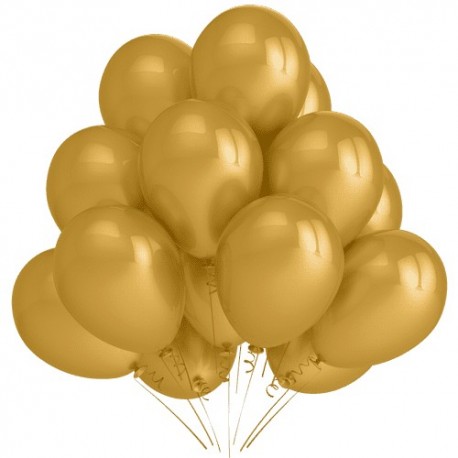 Воздушный шар золото, металлик, 30 см