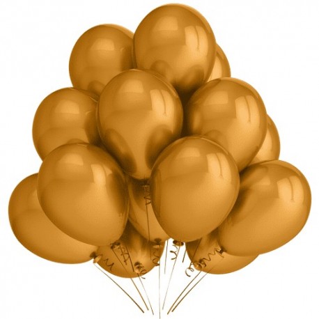 Воздушный шар золото яркое металлик - 30 см.