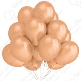 Воздушный шар персиковый, пастель, 30 см.