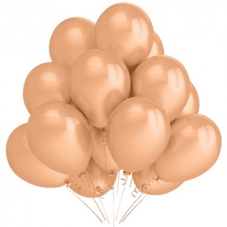 Воздушный шар персиковый, пастель, 30 см.