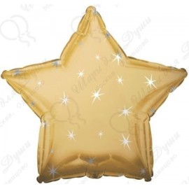 Фольгированная Звезда Искры(Золотая) 46 см