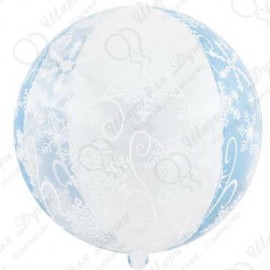 3D фигура Снежинки Голубой/Прозрачный(56 см)