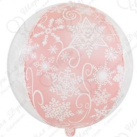 3D фигура Снежинки Розовый/Прозрачный(56 см)