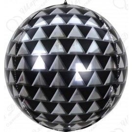 3D фигура Геометрия треугольников Черный/Серебро Металлик(61 см)