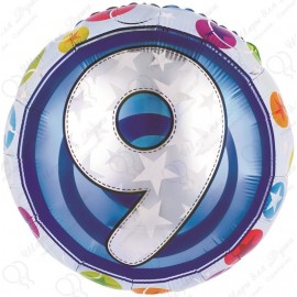 Фольгированный шар - цифра 9.