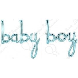 Набор шаров-букв Мини-Надпись Baby Boy Голубой(41см)