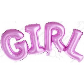 Шар Фигура Надпись Girl Розовый(107см)