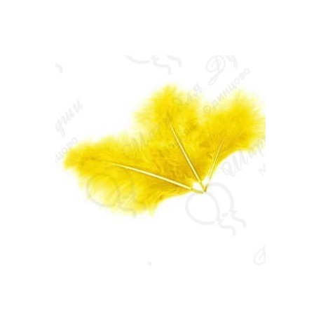 Перья Желтый 10*15 см 30 шт