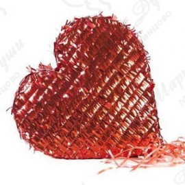 Пиньята Сердце Красный Металлик 36*37 см 1 шт