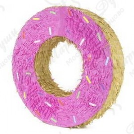 Пиньята Фигура Пончик Розовый 47 см 1 шт