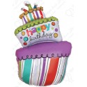 Фигурный шар - Торт С Днем Рождения.