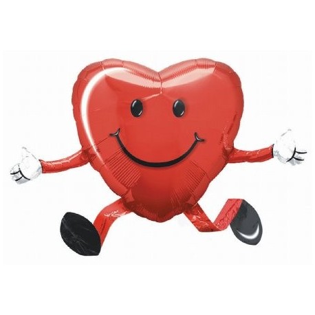Фольгированное сердце - Сердечко малое, красное. 48 см.